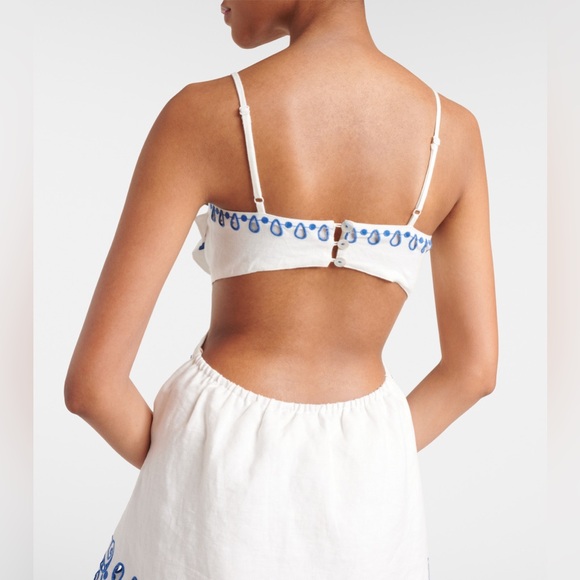 Farm Rio Broderie anglaise tiered cotton maxi dress - Picture 6 of 6